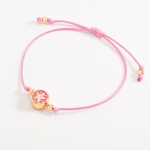 Beginning Boutique Pink and Gold Charm Bracelet